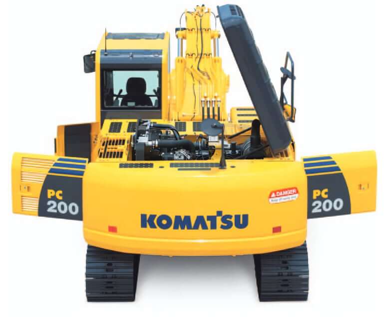 Объем технических жидкостей экскаватора Komatsu PC200-8