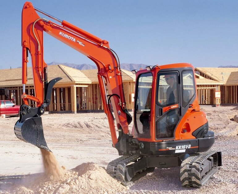 Kubota KX161-3 мини-экскаватор Specs (Super Series)