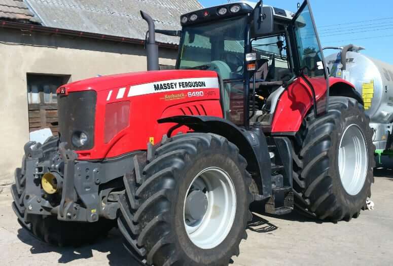 Размеры 4WD трактора Massey Ferguson 6490