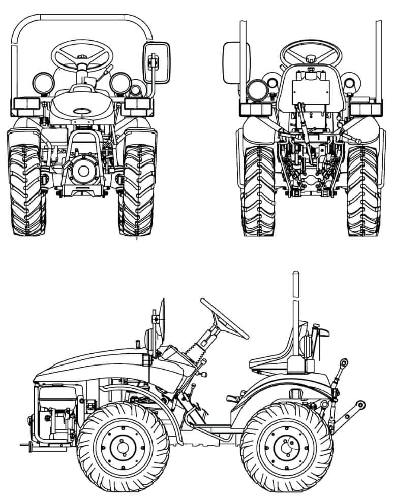 Вес, размеры и габариты мини трактора МТЗ 152