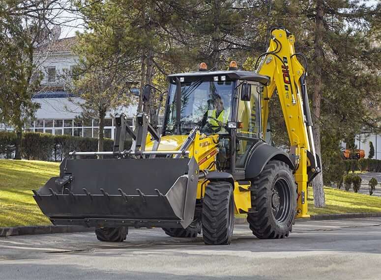 Вес и размеры погрузчика-экскаватора New Holland B110B