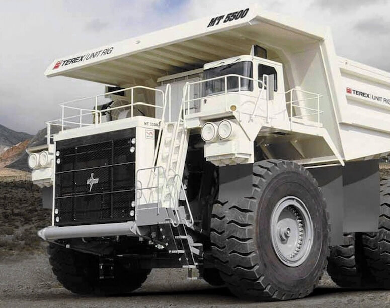 Размеры карьерного самосвала Unit Rig Terex MT5500